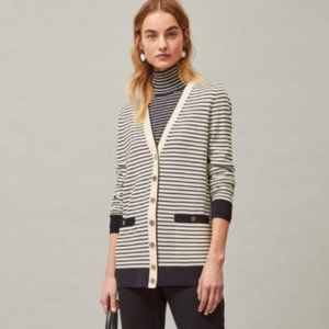 Tory Burch Striped Madeline Cardigan